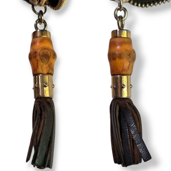 Gucci Wallet, GG Canvas Bamboo Tassel Zip Around Wallet - Picture 16 of 16